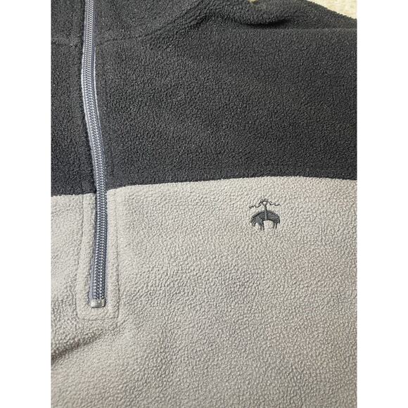 Brooks Brothers Polar Fleece Color‎ Blocked 1/2 Zip Medium Charcoal & Gray - Picture 3 of 7